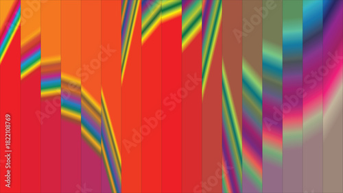 Colorful Abstract Zigzag Gradient Art Wallpaper | Vibrant Rainbow Wave Lines | Modern Bright Digital Background for Phone & Desktop Design