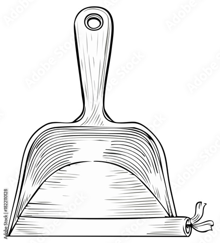 Illustration of a Dustpan and Roller