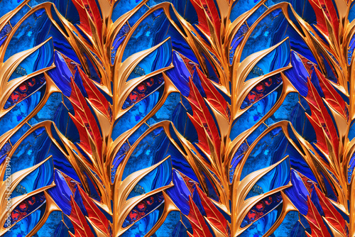 Seamless impasto pattern, abstract oil painting, dynamic textures, precious tones, gold, and copper. Luxurious, powerful, modern design. High resolution, art background