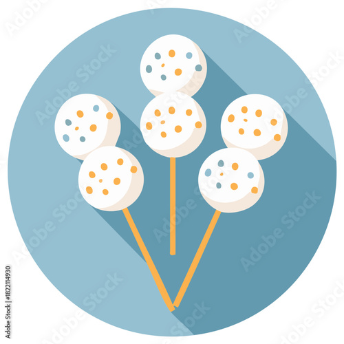Delicious Round Candy Lollipops with Sprinkles Arranged in a Bouquet Shape