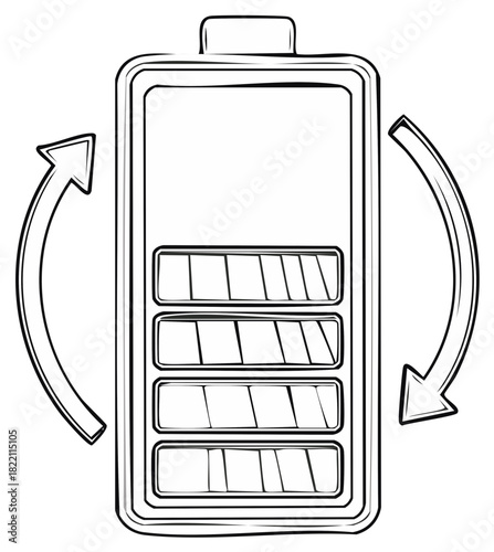 Battery Charging and Cycle Symbol