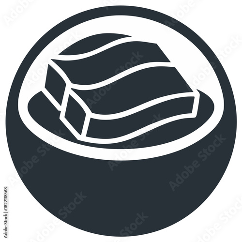 Stylish Bowl Graphic with Sliced Food for Nutrition or Healthy Eating Concepts