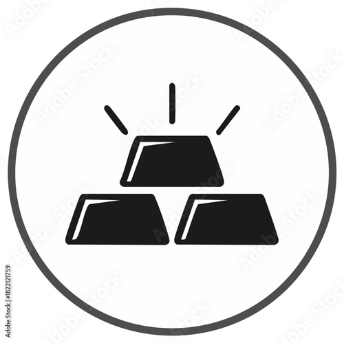 Stacked gold bars icon symbolizing wealth and financial investment