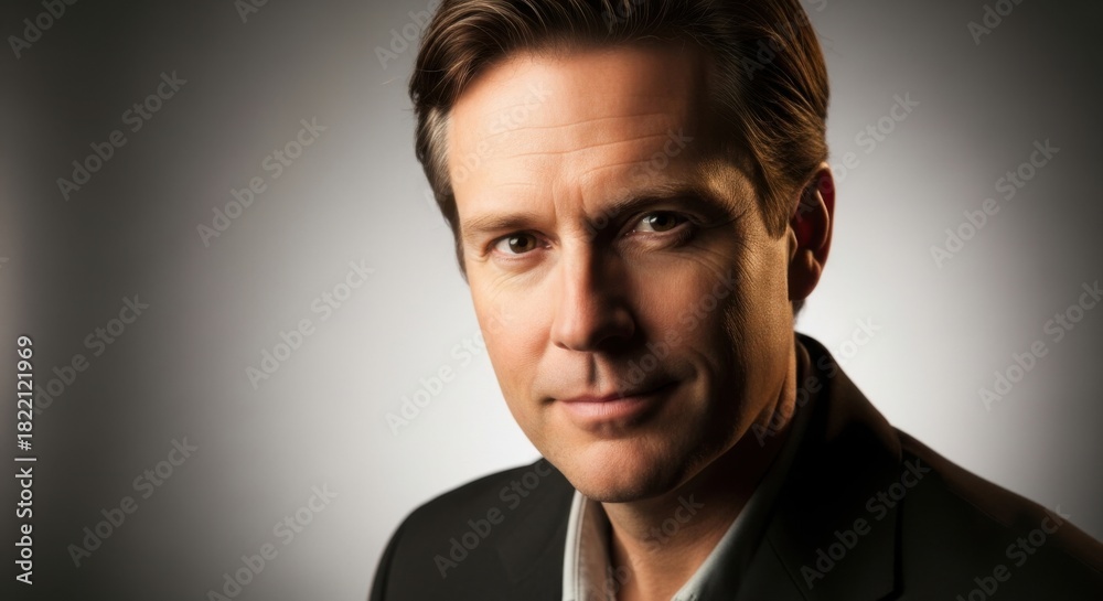 Fototapeta premium portrait of a confident businessman with a slight smile in a