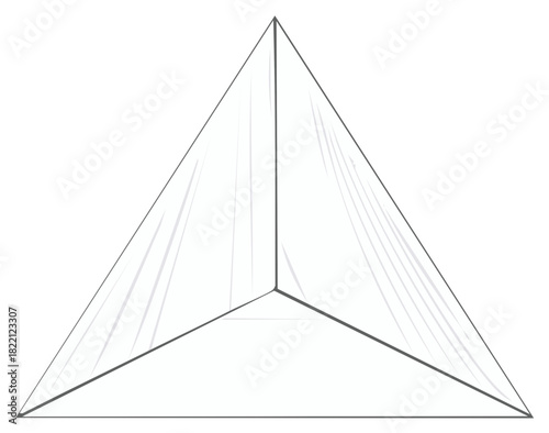 Abstract Geometric Pyramid Shape Illustration Minimalist Three Dimensional Design