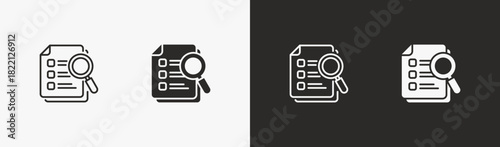 Evaluation icon in black and white style collection