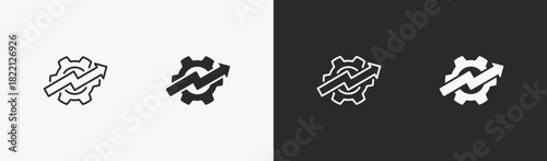 Improve icon in black and white style collection