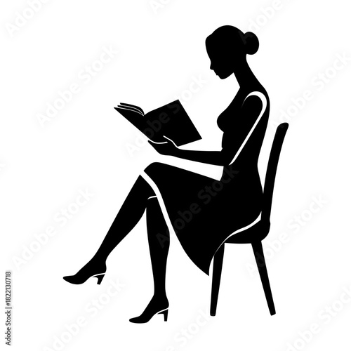 silhouette of a woman with a laptop