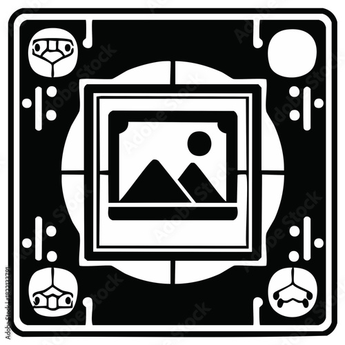 Monochrome Injection Mold Model Kit with Photograph Silhouette