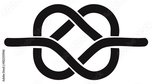 Graphic Black Celtic Knot Design with Lines forming Shape