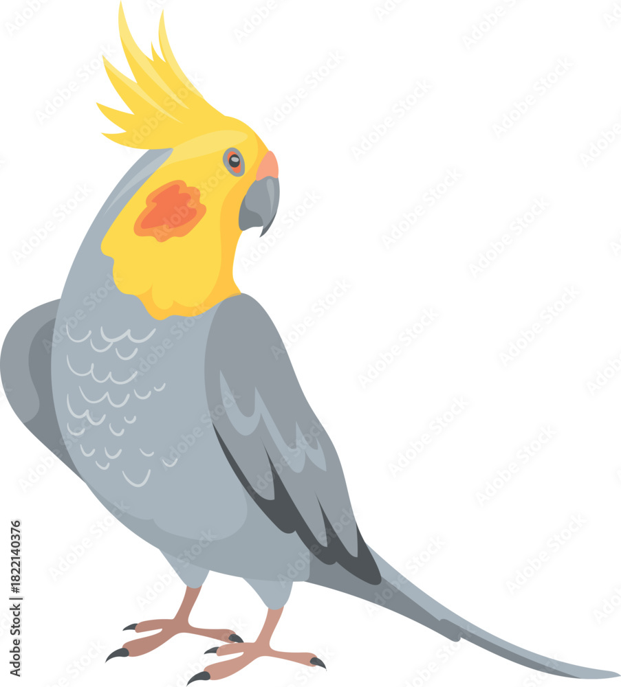 Obraz premium Parrot cartoon icon. Jungle bird. Tropical paradise fauna