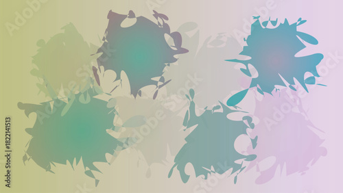Abstract Pastel Color Blots with Subtle Textures for Artistic Design and Creative Backgrounds Perfect for Wall Art and Modern Decor
