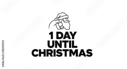 One day remains until Christmas, the joyous holiday season.