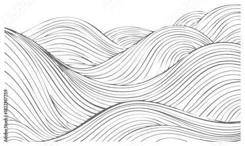 Abstract wave lines illustration. Wavy lines design element. Graphic pattern.