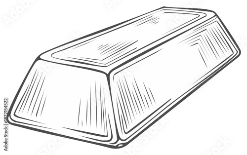 Sketch of a Gold Bar Illustration
