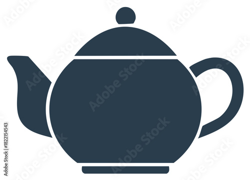 Elegant teapot silhouette illustration perfect for tea time or kitchen design elements