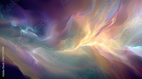 Ethereal Colorful Clouds: A Dreamlike Abstract Background for Creative Designs.