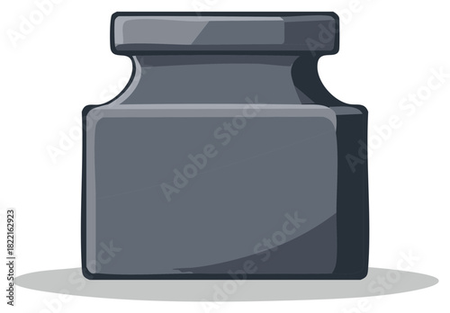 Gray rectangular calibration weight for scales measuring mass and precision science