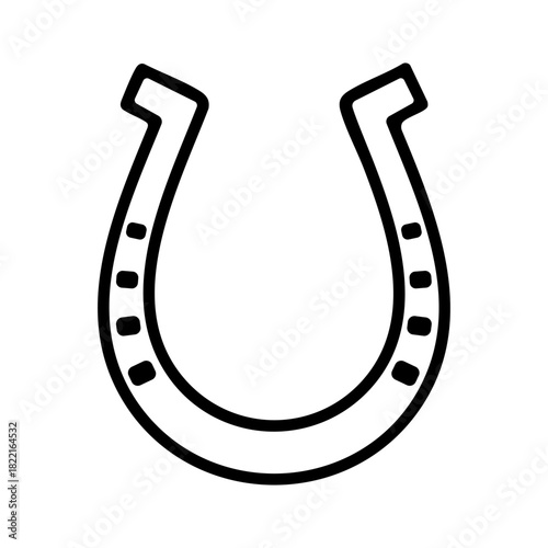 Lucky Horseshoe Outline Graphic Symbol Charm