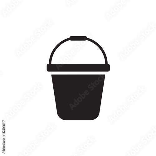Bucket silhouette container shape icon