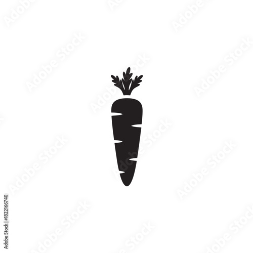 Carrot silhouette tapered root shape icon