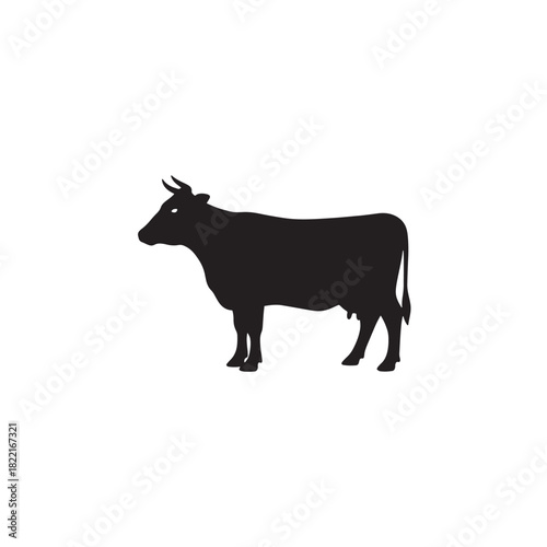 Cow silhouette simple livestock animal icon