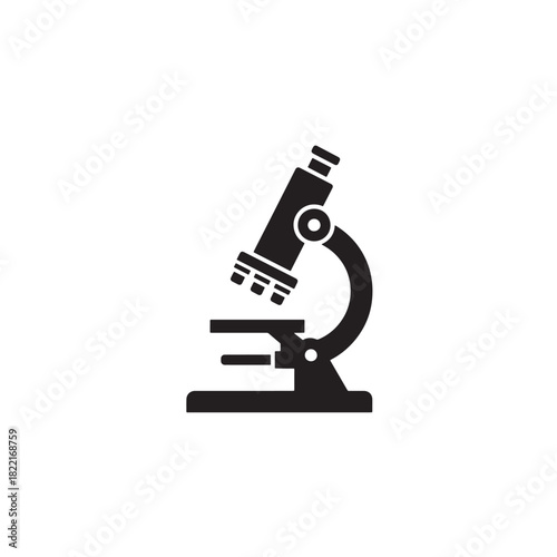 Microscope silhouette magnification tool icon