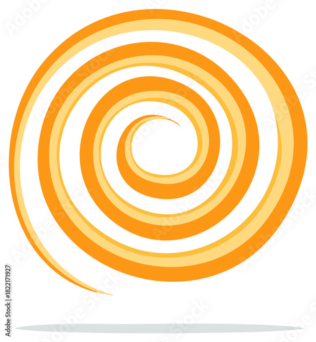 Dynamic Orange Spiral Swirl Abstract Pattern Design