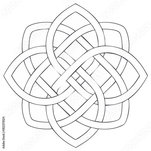 Celtic Knot Vector Graphic Interlaced Abstract Design Ornament