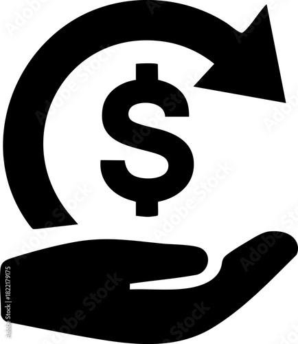 cash-flow-arrow-financial-growth-direction-vector-icon.eps Cash Flow Arrow Icon – Financial Growth, Profit, Business Analytics Vector