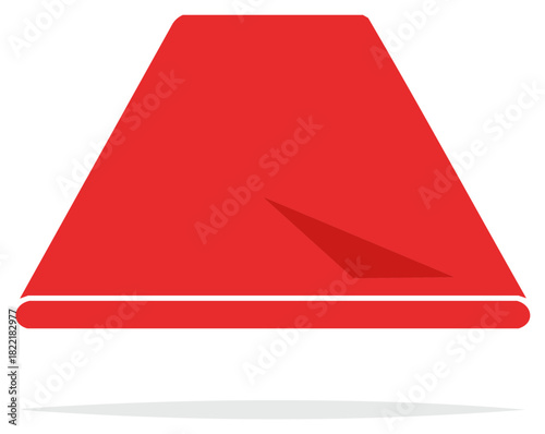Simple Solid Red Tent or Emergency Shelter Flat Vector Icon Illustration