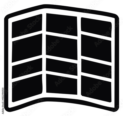 Illustrated Travel Map Icon Simple Route Plan Guide for Adventure