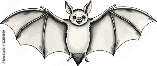 Vector illustration of a bat.
