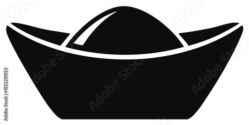 Symbolic Chinese Yuanbao Gold Ingot - Vintage Financial Fortune Sign