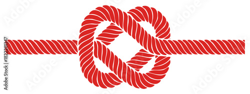 Secure Red Rope Knot Centerpiece Graphic