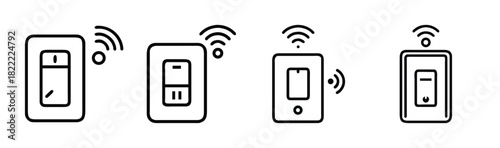 Smart home automation light dimmer switch icons