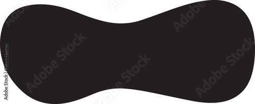 Abstract black organic shape vector silhouette. Modern minimalist graphic element with a distinctive contour on a white background, ideal for versatile design projects