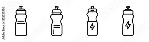 Sports drink bottle vector illustration icon