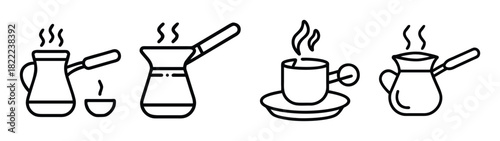 Traditional turkish coffee cup illustration scalable vector art