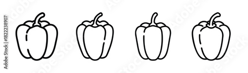Vector illustration of a yellow bell pepper fresh produce food
