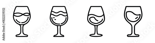 Scalable vector illustration of a wine tasting glass for eps files