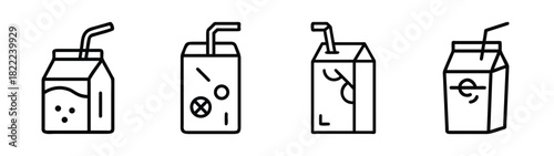 Juice box vector illustration pack delicious refreshment beverage drinks