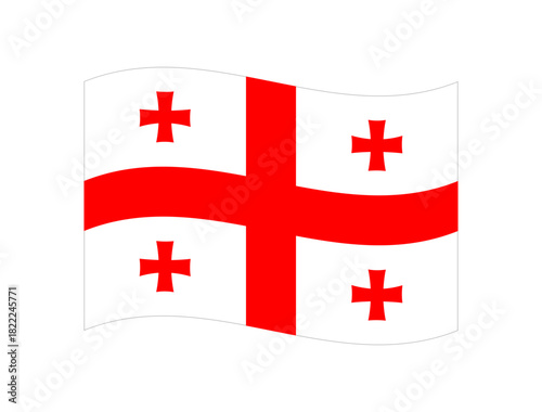 Waving flag of Georgia