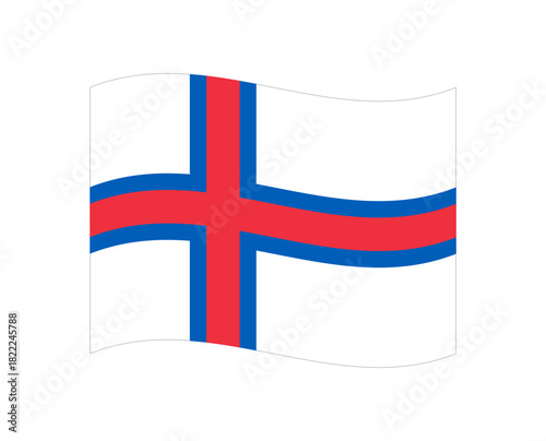 Waving flag of Faroe Islands
