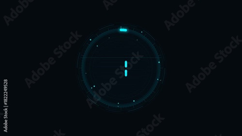 Digital countdown timer design element for website and app development projects