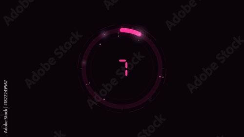 Stylish countdown timer design element for creative projects and digital interfaces showcasing a vibrant pink color scheme