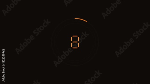 Countdown timer design element for web and digital media projects featuring a modern display with a sleek look