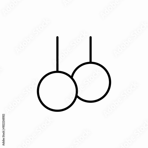 gymnastics rings icon sign vector