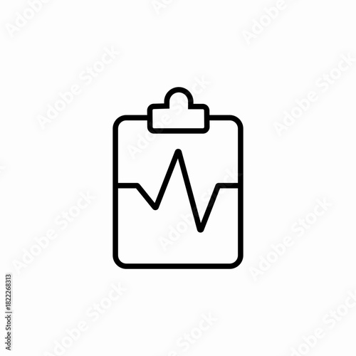 heart examination clipboard icon sign vector