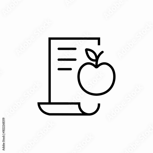 healthy food prescription icon sign vector
